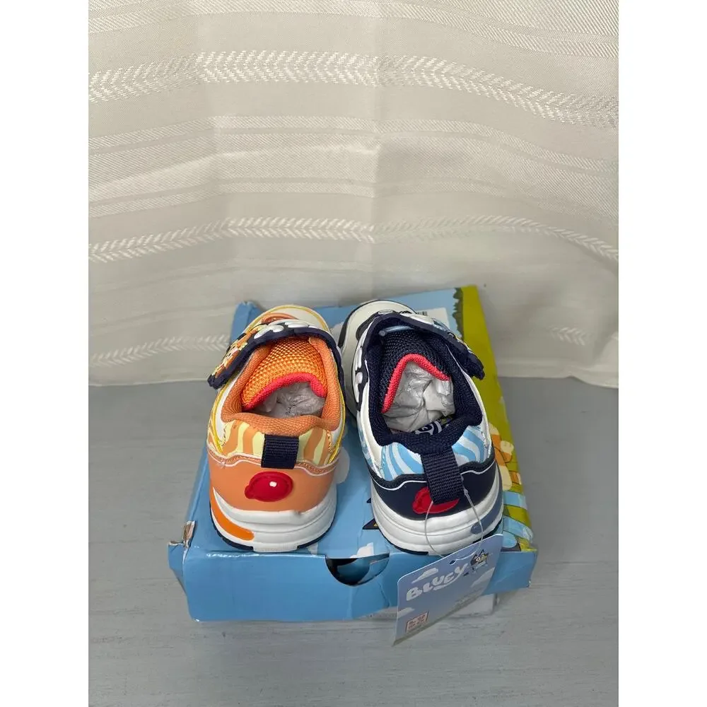 Ground Up Bluey & Bingo Toddler Unisex Athletic Sneakers Blue Orange Size 6M